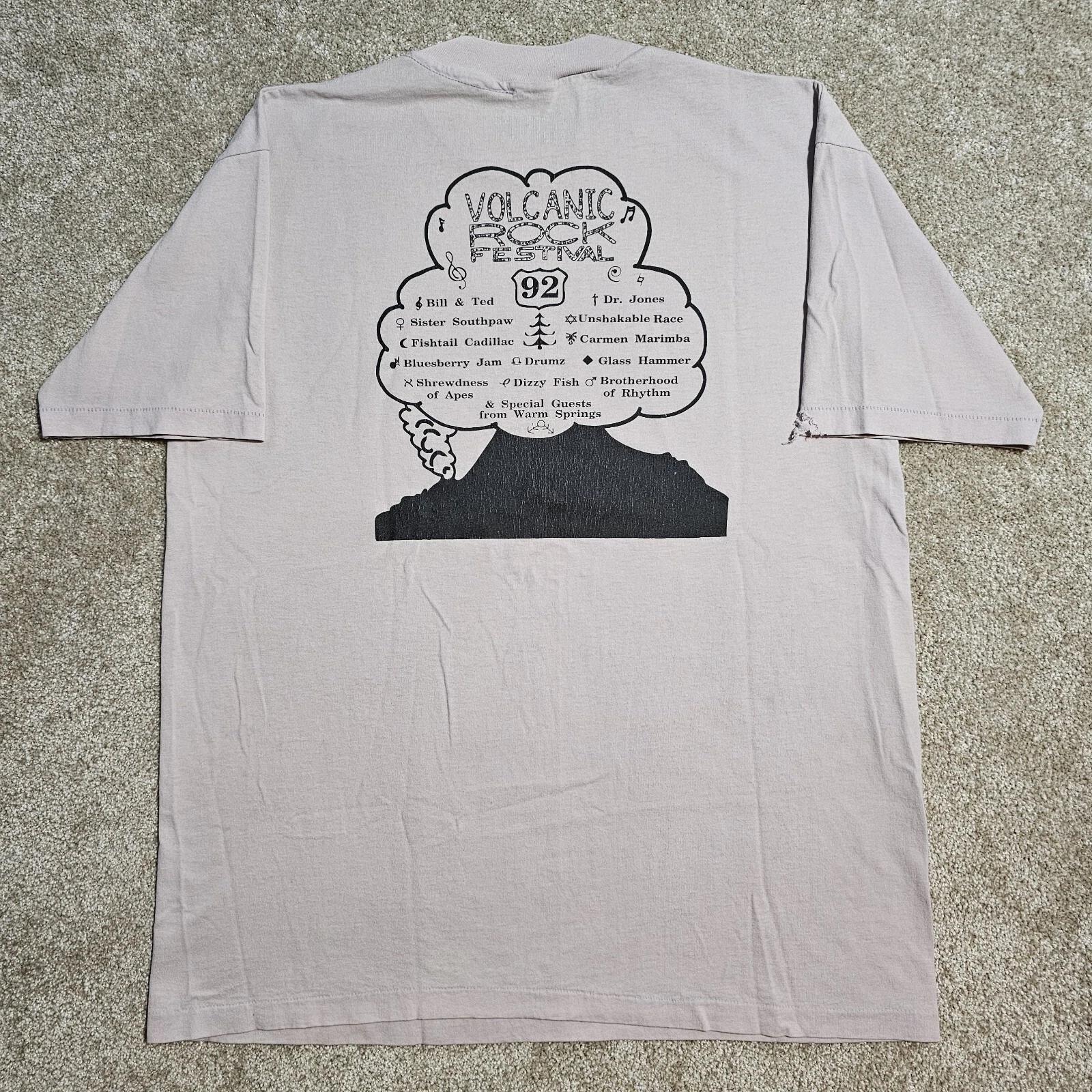 

Vtg 1992 Volcanic Rock Festival T-shirt Mens L Alt Rock Grunge Bill & Ted RARE 2XL