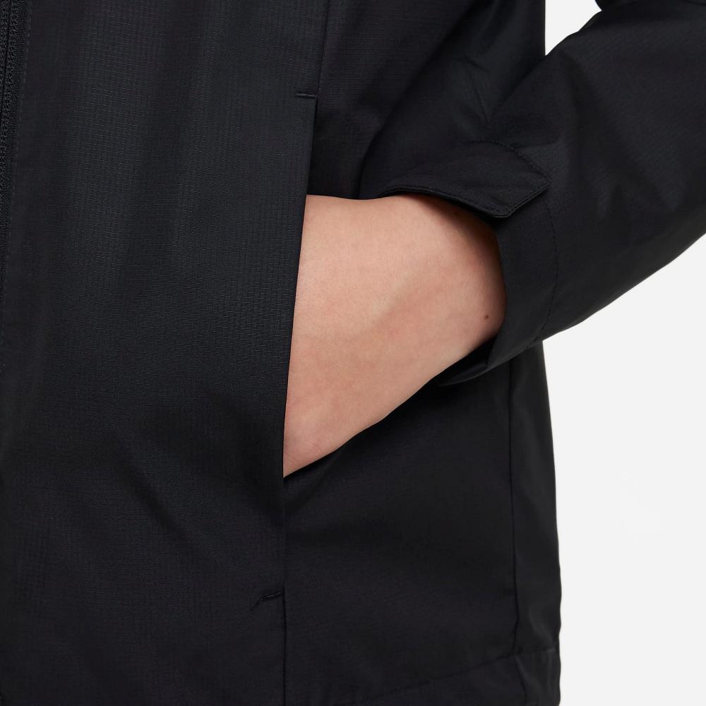 Nike Solid Color Brand Logo Zip Jacket Kids Jackets Black DX5494-010