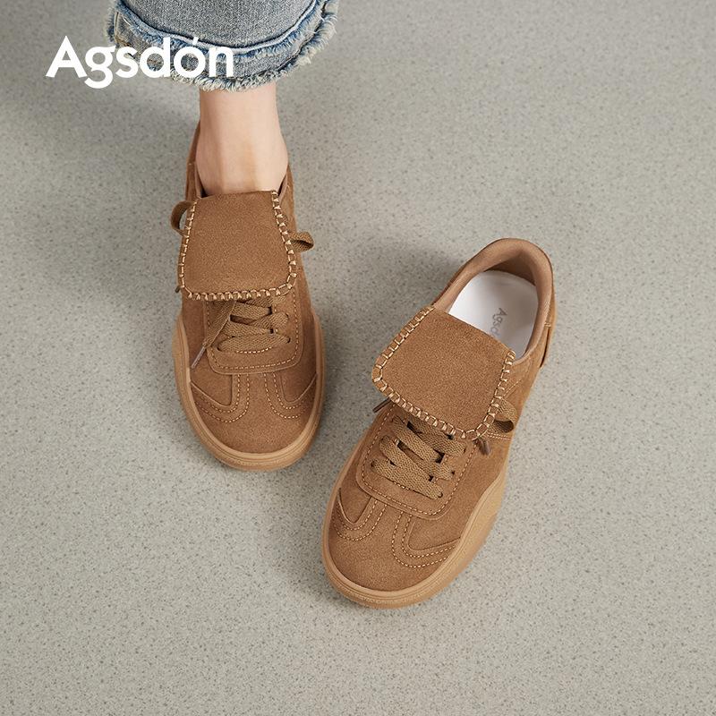 Augusteng platform German training shoes women's 2025 new summer fashion retro soft-soled sports Forrest Gump shoes casual shoes