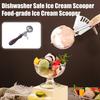 Iskremkuler Robust Lett å rengjøre Iskremkuleskje i rustfritt stål med sklisikkert trehåndtak for hjemmebruk