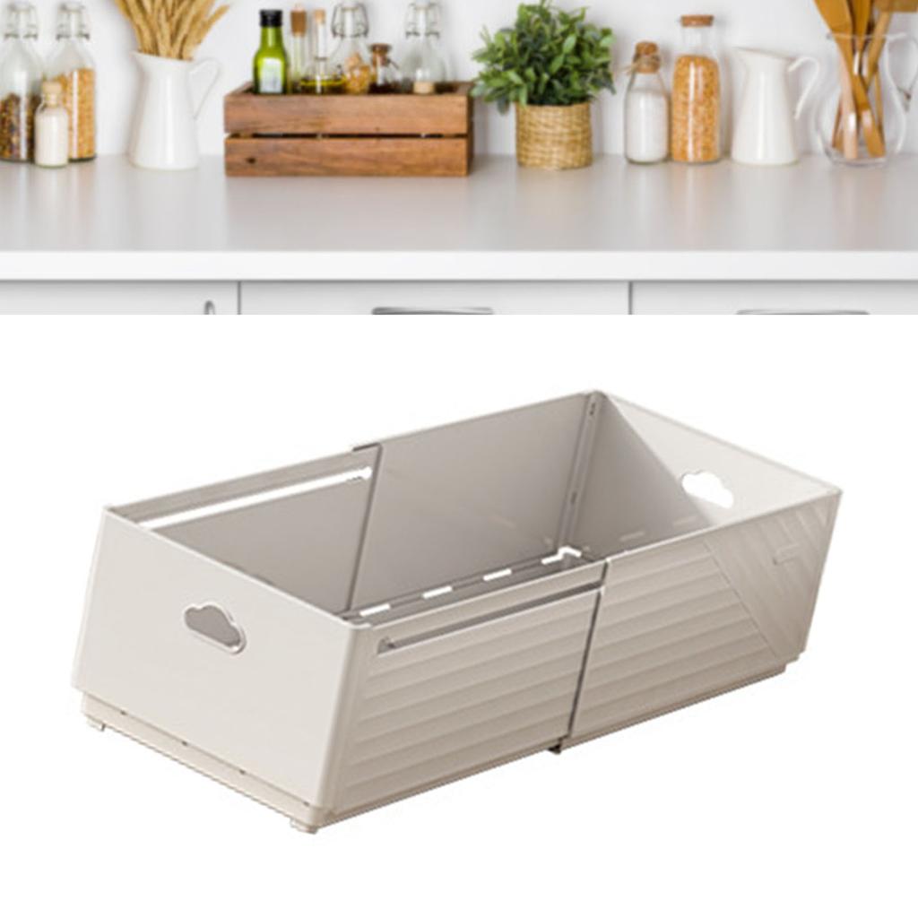 Expandable Storage Box Single Layer Rectangular Stackable Drawer Desktop Spice Organizer for Kitchen Living Room