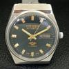 GEBRAUCHTE VINTAGE CITIZEN AUTOMATIC 8200 JAPAN HERRENUHR MIT BLAUEM ZIFFERBLATT a434851-2 R123-a434851