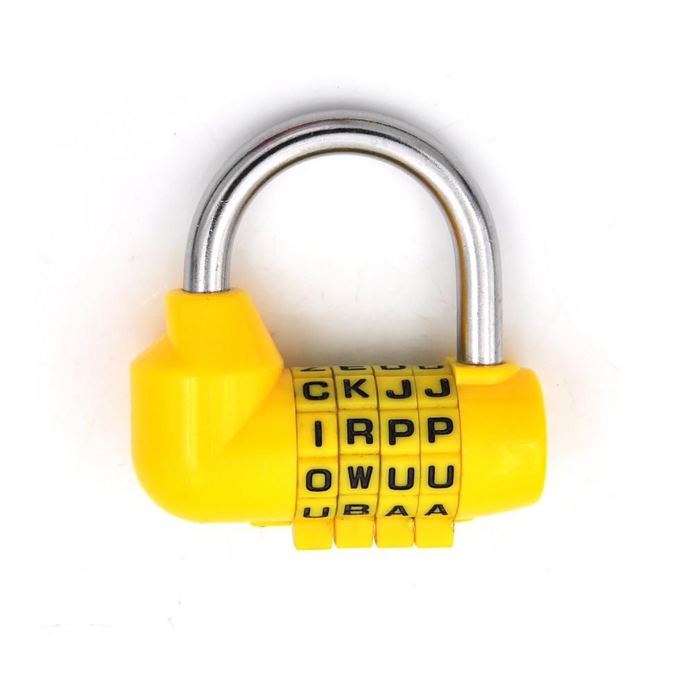 1 ud. Candado de Seguridad de Alta Calidad 4 Dígitos Numéricos Combinación de Letras Candado de Código de Seguridad para Viaje Candado con Contraseña para Diario