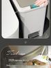 Pedal-Operated Pop-up Lid Trash Can for Bathroom, Kitchen, and Bedroom