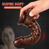 Crescent Large Simulation Dildo Crystal Soft Glue Female Masturbator Adult Products
