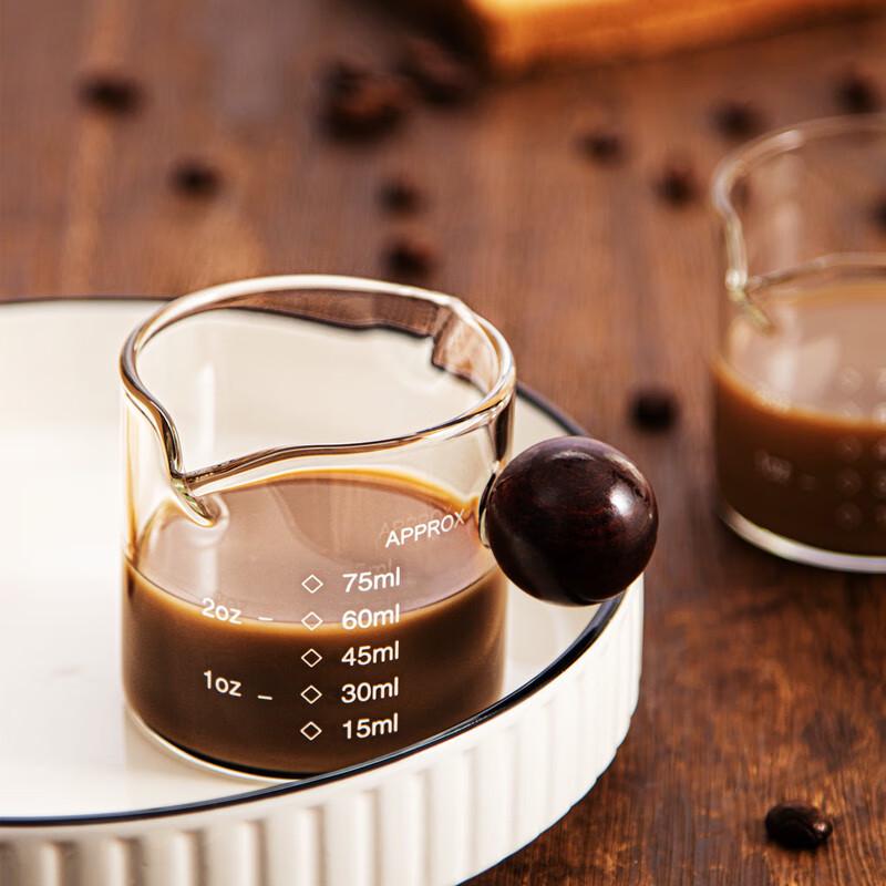 Shangqi Double Spout High Borosilicate Glass Mini Milk Pitcher