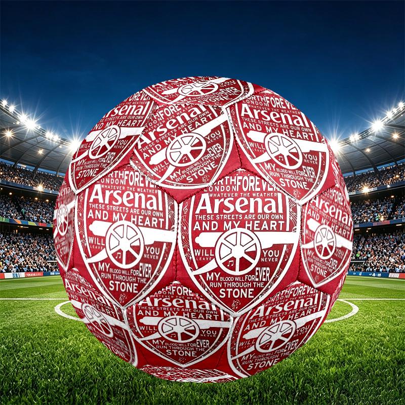 Pallone da Calcio Arsenal F.C. Misura 5, Calcio in PU Resistente all'Usura per Partite, Allenamenti e Pratica Quotidiana, Regalo di Compleanno per Appassionati di Calcio