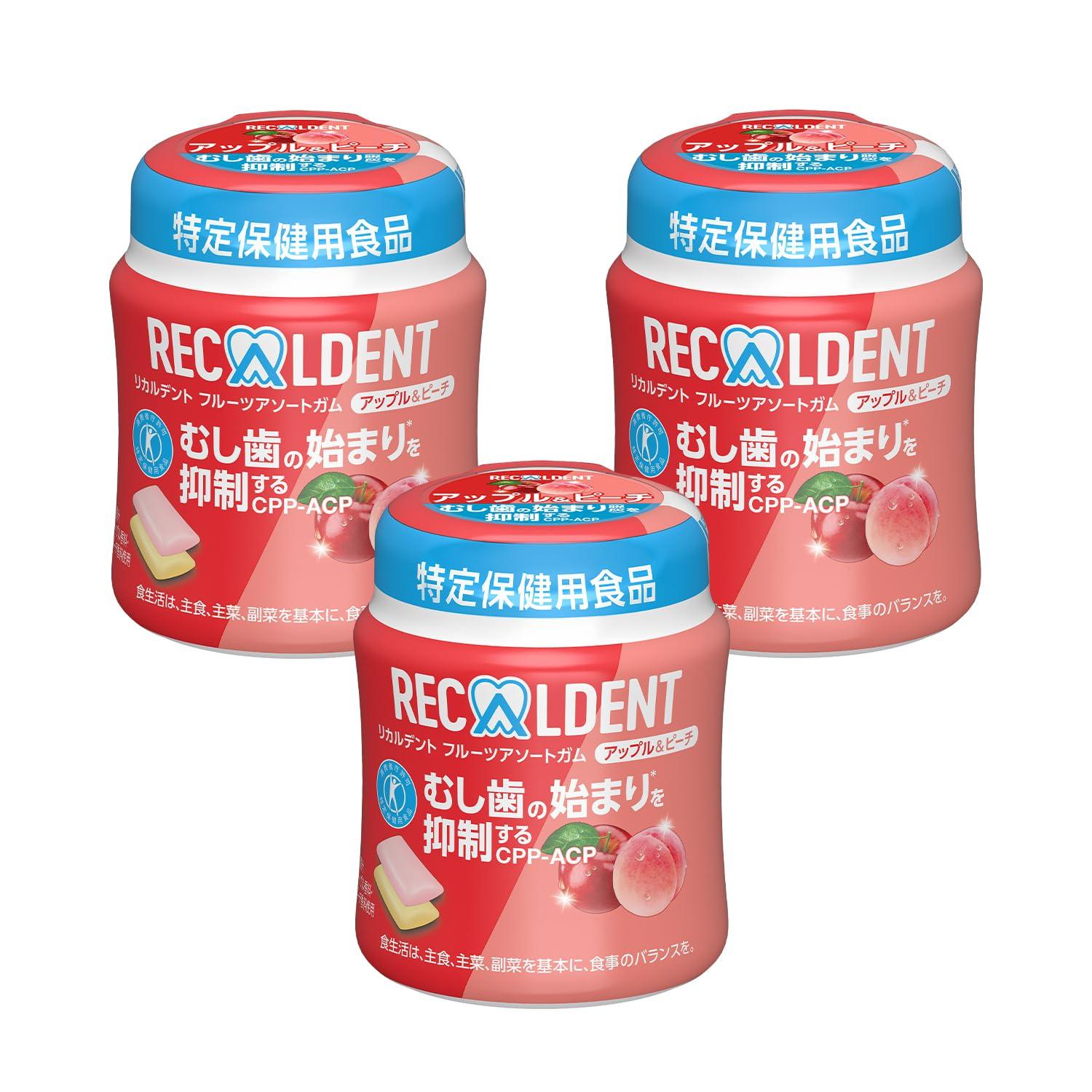 

Recaldent Фруктовый Ассорти Набор Яблоко, Жвачка и Персик, 3 бутылочки