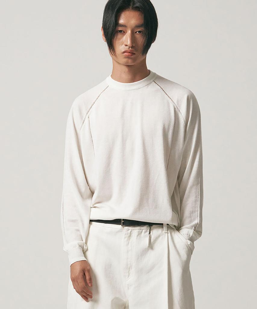 NOIRER Merino Wool Slit Knit (White)