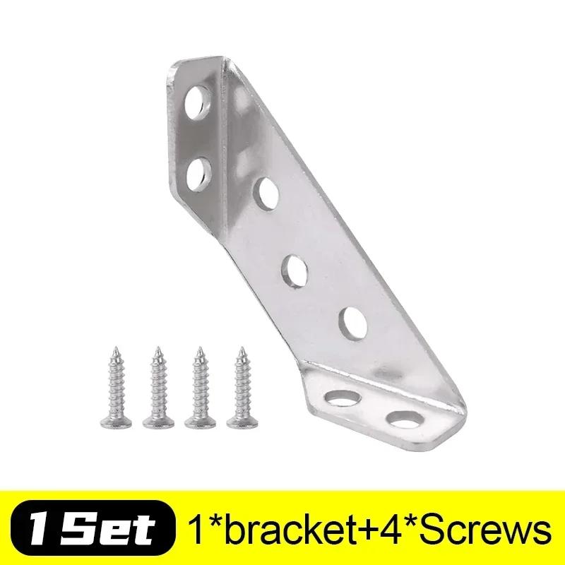 

Угловые кронштейны из нержавеющей стали с винтами Угловой соединитель для мебели для шкафа Угловая опора Фиксирующие металлические крепежи