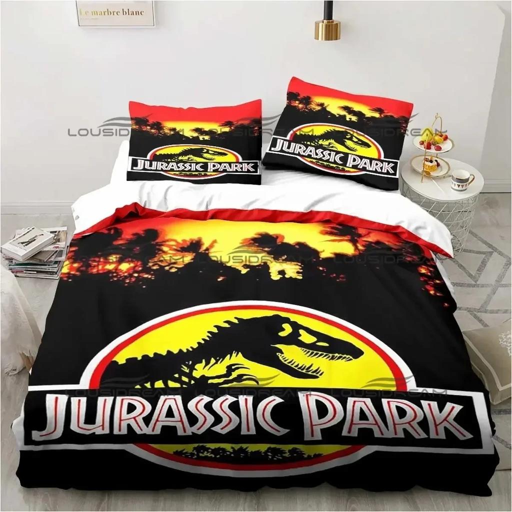Comforter Jurassic Park Bedding Set 3D Printed Suitable For Bedroom Kids Home Textile