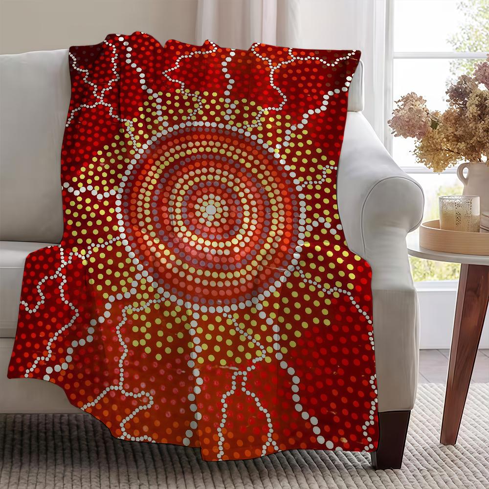 Australische Aborigine-Kunst Kreative Decke Überwurf Super Gemütlich Plüsch Wohnzimmer Sofa Couch Kindliche Geburtstagsgeschenke