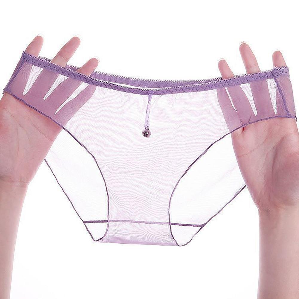 Women's Panties Sexy Sheer Low Waisted Minimalist Solid Color Panties Elastic Thin Sexiest Lingerie Super Comfortable