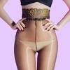 New Glossy Silk Stockings Spring Summer Ultra-Thin Horse Oil Shiny Pantyhose High Waist Lace Silky Sheer Black Tights Sock