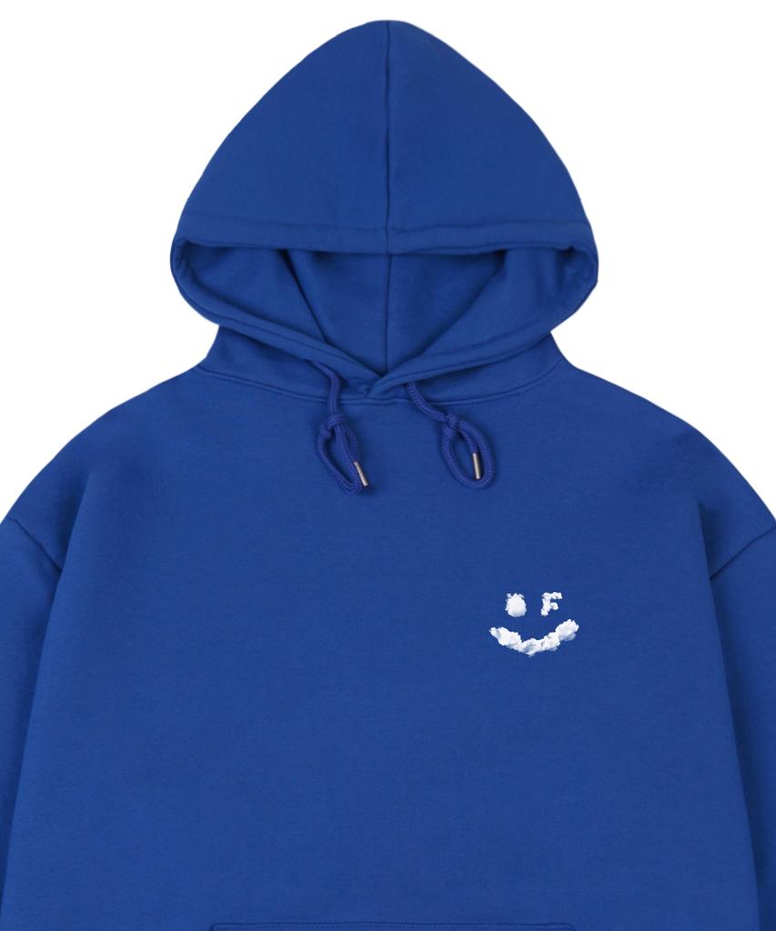 [Unisex] Small Cloud Drawing Smile Hoodie_Cobalt Blue