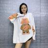 Women's Rhinestone Bear Fur Sweater: Long Sleeve, Round Neck, Versatile Knitwear Top for Autumn/Winter 2023