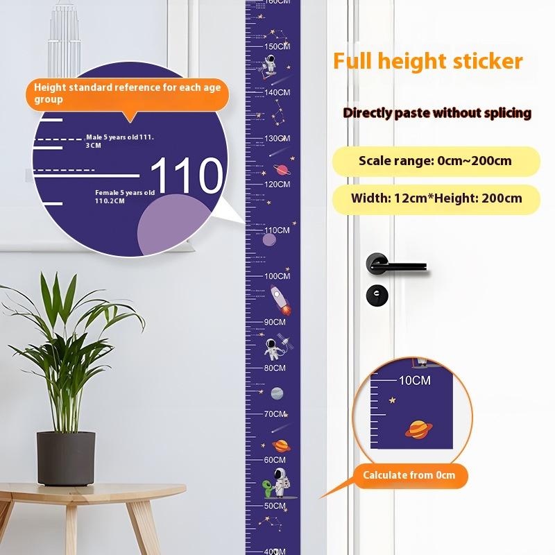 Height 2M Cartoon Wall Sticker Measuring Instrument Ruler For Measuring Height Sticker Wallpaper Growth Chart Can Be Removed