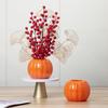 Kürbisvase Kunststoff Orange Blumenvase Kleinkram-Organizer Wohnzimmertisch-Dekoration Haus-Garten-Dekoration