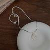 Korean S925 Sterling Silver Fried Egg Pearl Snake Bone Chain Necklace