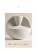 Nordic Geometric Ceramic Vase: Frosted Pottery Flower Arrangement Ornament
