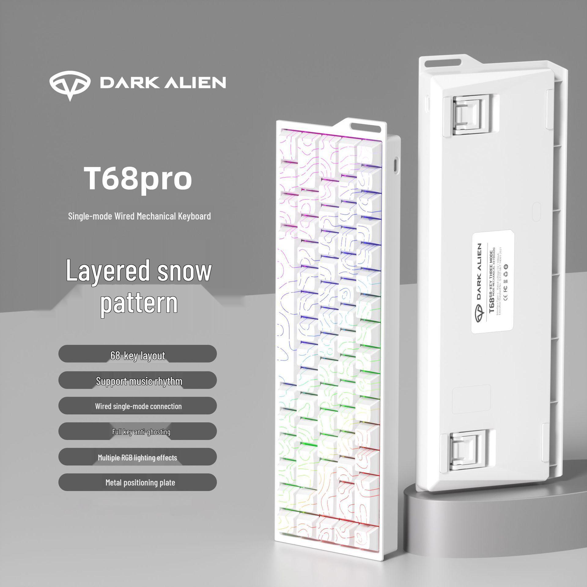 

PRO RGB Gaming Mechanical Keyboard: 68-Key, Magnetic Switch, Adjustable Actuation, Low Latency, Side-Engraved, Uniform Height, Wired Connection