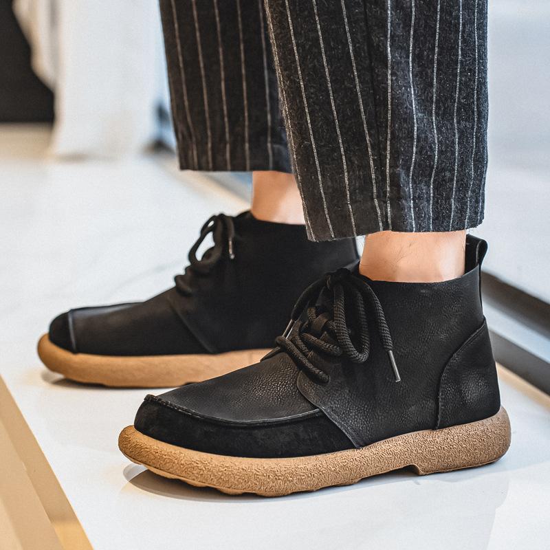 Velké retro boty Martin Britské ležérní retro niche vysoké boty