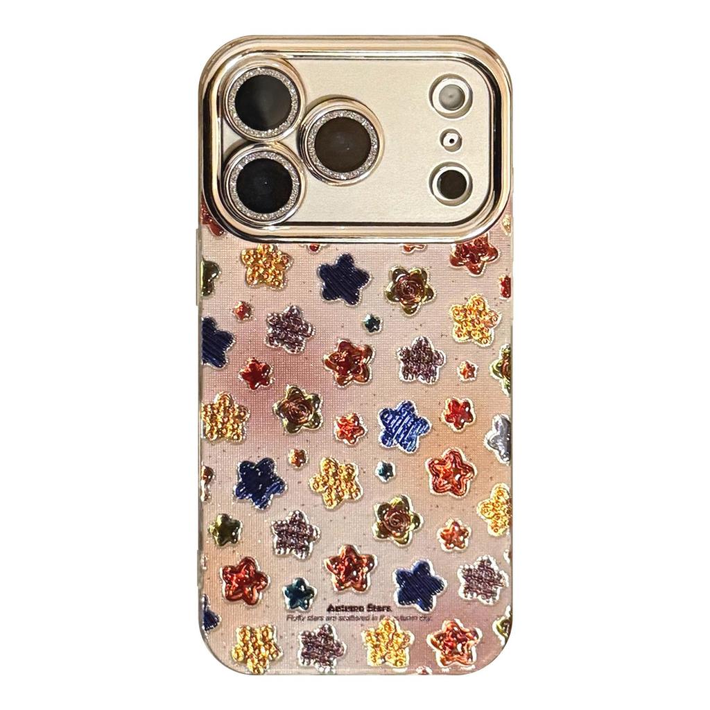 Creative Colored Star Phone Case Compatible with iPhone 16, iPhone 17, and iPhone 17 Pro Max