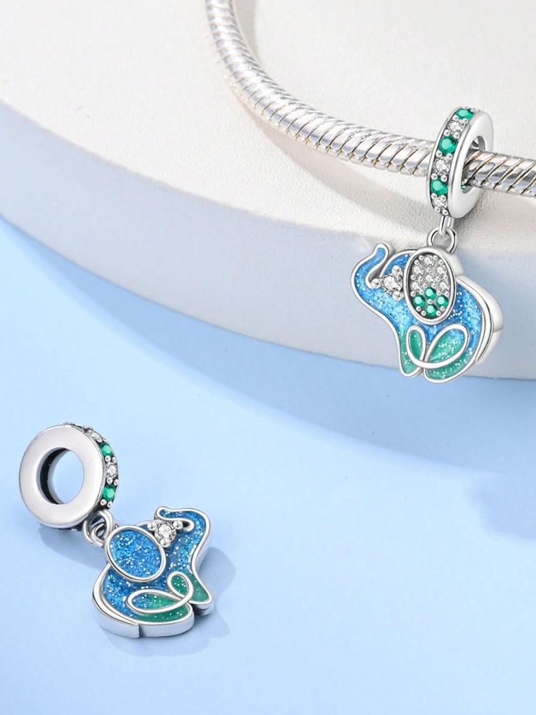 Charms Plata Cute Elephant Bear Beads Copper Plated Fit Copperoriginal Bracelet For Jewelry Making Diy Charm