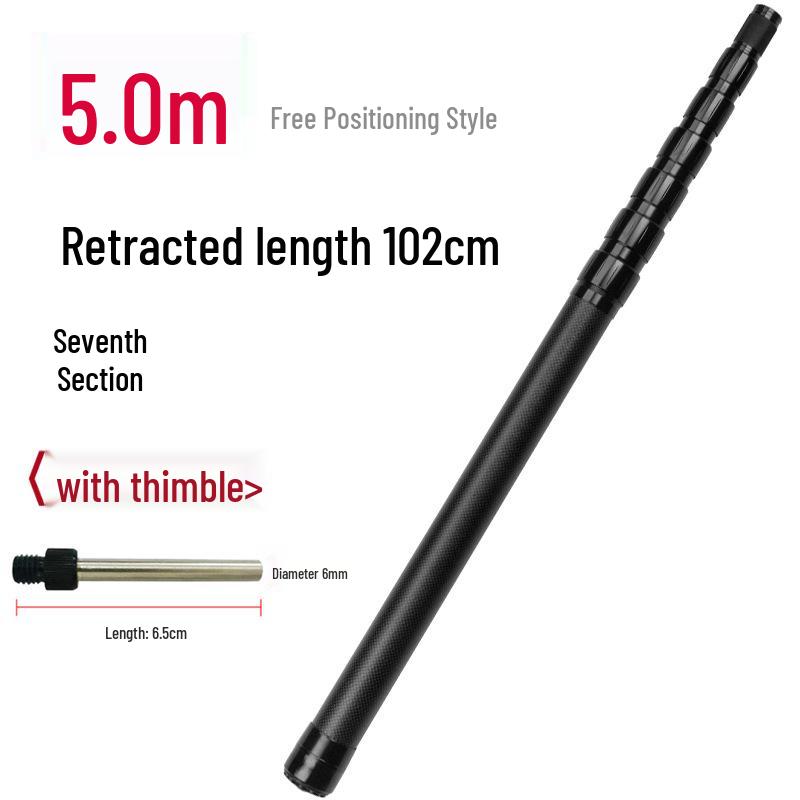 Manulife 3M Carbon Sky Canopy Portable Telescopic Fishing Net Pole