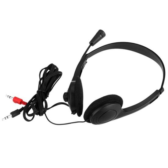 Gürültü Engelleme 3.5mm Kablolu Ağır Mikrofonlu Kulaklık Seti için Bas Stereo PC ile