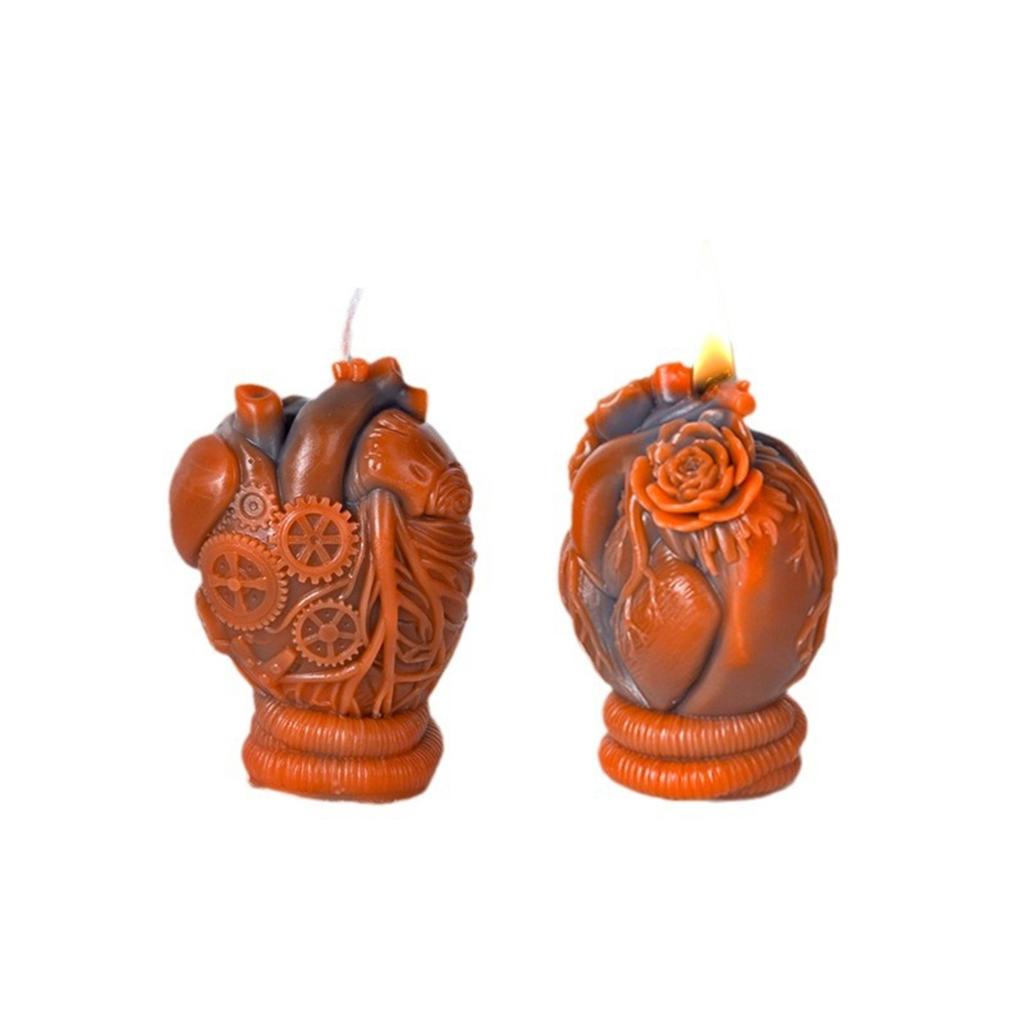 Wielofunkcyjny Świecznik w Kształcie Serca Wytrzymała Forma Silikonowa do Odlewu Gipsowego na Elegancką Dekorację Domu, Wesela i Uroczystości