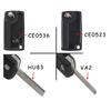 KEYYOU 10pcs 2/3 Buttons Car key Case for Peugeot 207 307 308 407 607 807 For Citroen C2 C3 C4 C5 C6 Flip Car Key shell