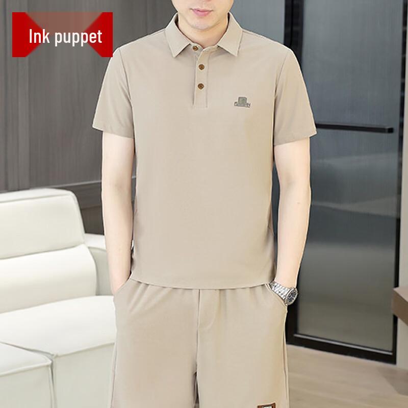 Mo Ou Men s Summer Casual Short-Sleeve T-Shirt & Sports Shorts Set 2XL