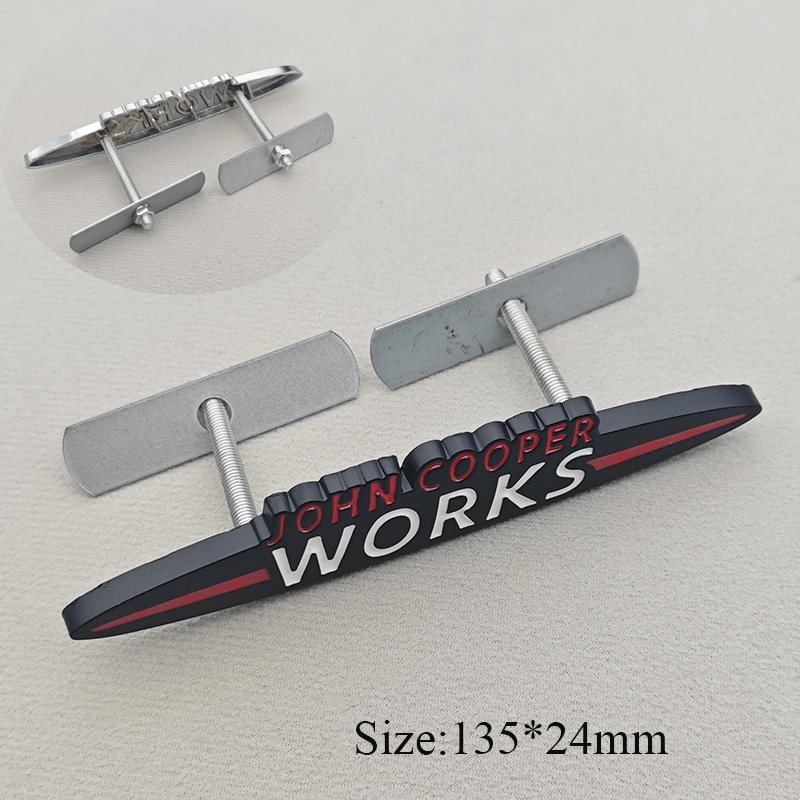 3D Metal Logo John Cooper Works Embelm Car Grill Badge Trunk Sticker For Mini R60 F56 R56 F54 F57 R70 JCW F60 F55 Accessories