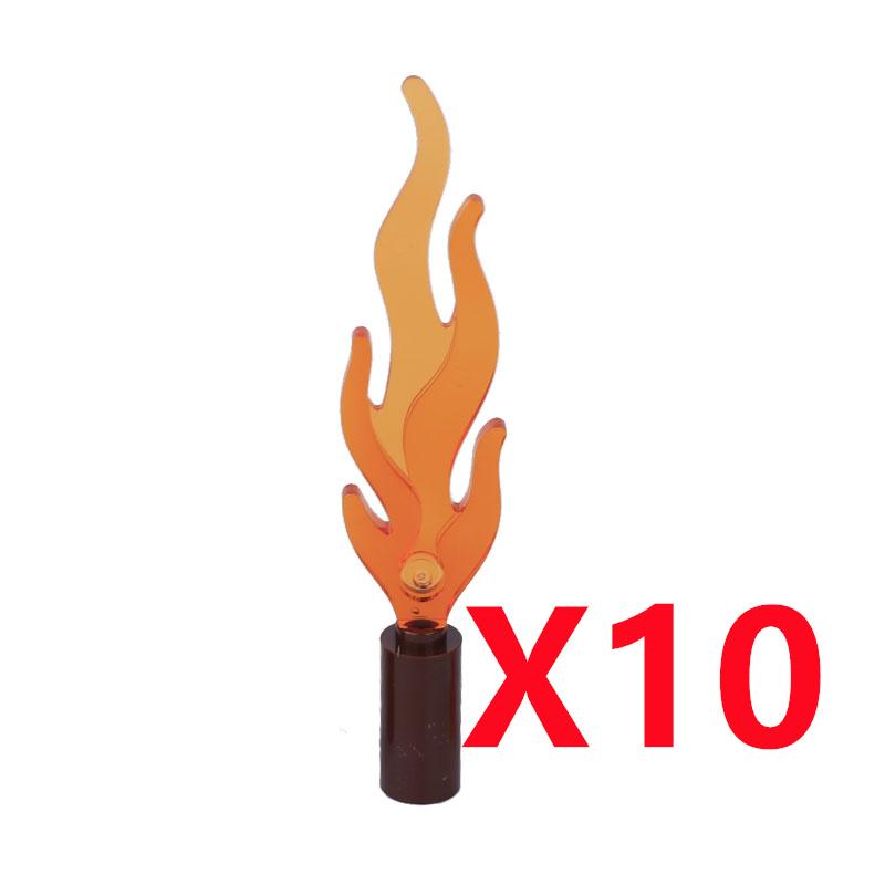 MOC Building Blocks Bonfire Flame Medieval Wine Bottle Accessories Set Candlestick Model Mini Brick Compatible Toy Gift DIY X019