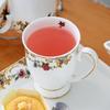 300ml Fine Bone China  Mugs with Handle, Floral Mugs with Gold Trim Porcelain Tea Mug Coffee Mugs,1pc