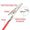 2Pcs Double End Test Leads Wire Line Silicone Banana Plug To Alligator Clip Test Leads Test Cable Leads Connector