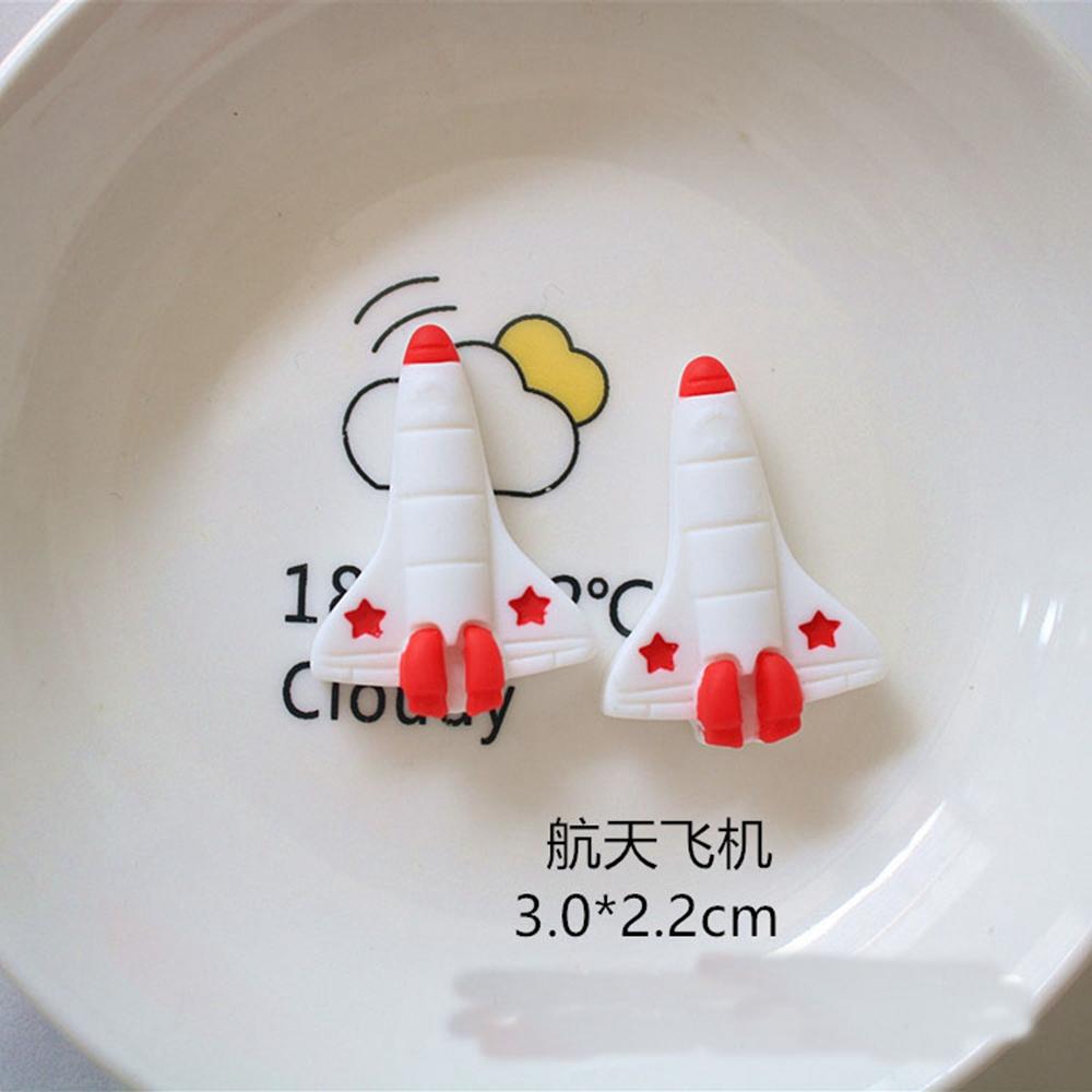 10Pcs New Cute Resin Mini Cartoon Rocket Astro Planet Series Flat Back Manicure Parts Embellishments For Hair Bows Accessories