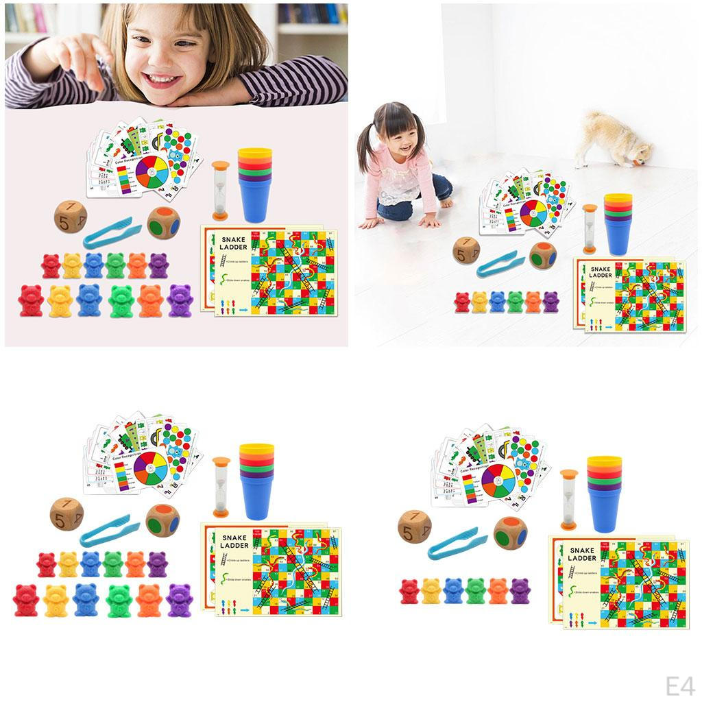 Children Addition and Subtraction Counting Sorting Bears Matching Game Playset Fun Math Learning for