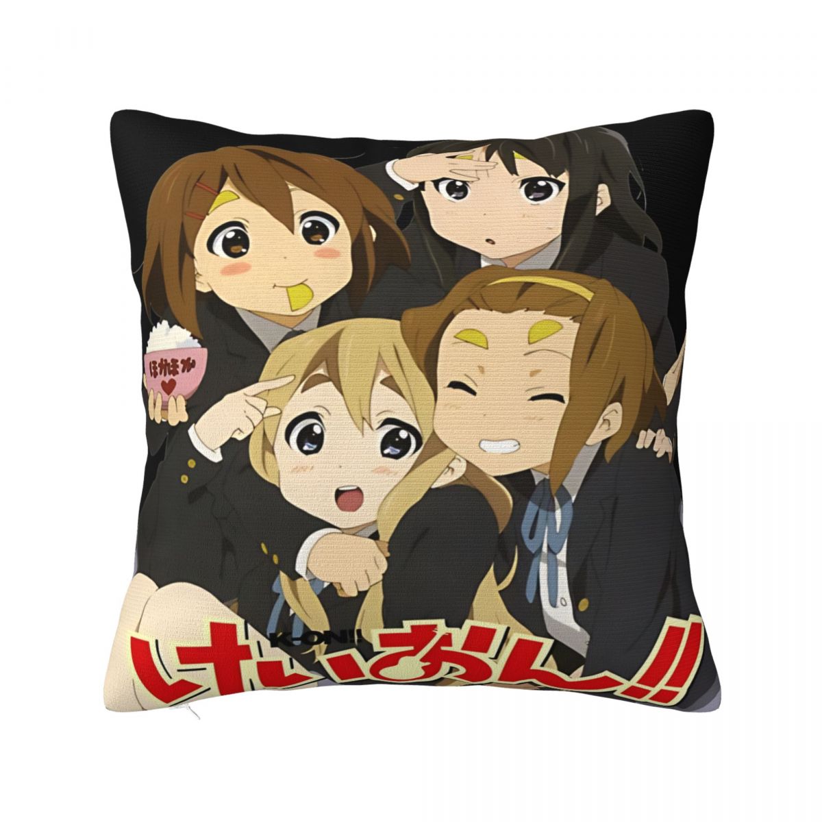 

K-ON Grills Yui Hirasawa Printed Pillowcases Cushion Cover Pillow Covers Warm Chair Decor Zipper Multi-Size 12x12Inch