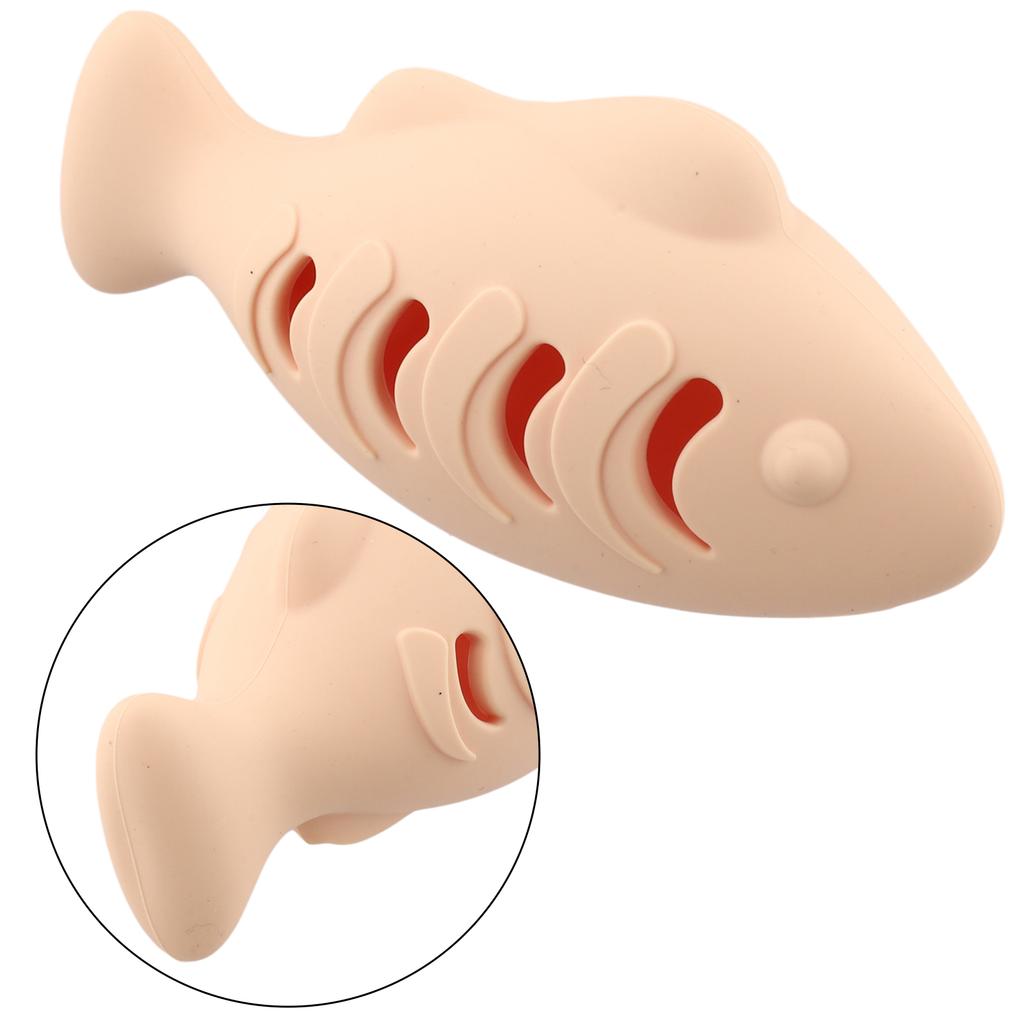 Cat Feeding Toy For Fun Cat Hunting Toy 11.86*4.72*5.7cm Cat Food Dispenser Fish-shaped Design Food-safe Silicone Material