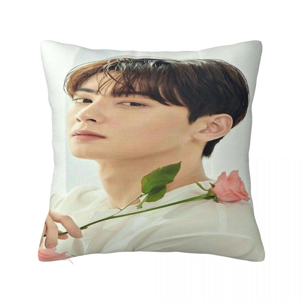 Cha Eun Woo Pillow Cover Soft Pillow Case Cushion Cover Retro Trendy Printed Pillowcases For Wedding Party Home Decor