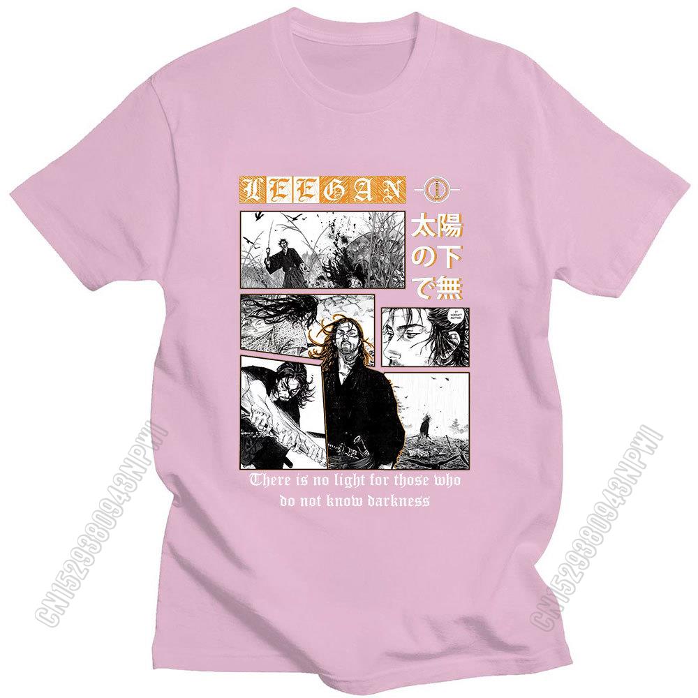 Vagabond Miyamoto Musashi Sasaki Kojiro Manga Tshirt Men Colored Panel Pure Cotton T Shirt Hip Hop Birthday Gift Streetwear