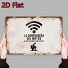 Spanish WiFi Password Joke Metal Sign - "La Contraseña Del WORLD" Retro Wall Art, 11.8x7.8, Rustic Iron Welcome Decor for Hom