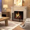 Fireplace Screen, 3-Panel, Folding, Metal Frame, 96 X 60 Cm, Black