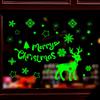 Glow In The Dark Christmas Window Wall Stickers Snowflake Window Glass Stickers  Xmas