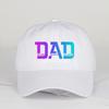 Colorful Gradient DAD Print Baseball Cap  Adjustable Size  Unisexs Everyday Wear  Fathers Day Gift  Camping Fishing Sports
