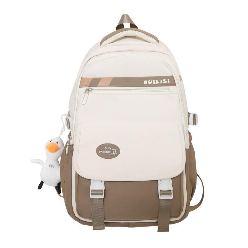 Large-capacity Leisure College Students Backpack Junior High School Schoolbag Middle Ins Style Female