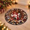 2D Flat Printed 3D Illusion Rug Santa Claus Christmas Doormat Christmas Rug  Indoor