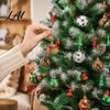Festive Party Supplies 42PCS Christmas Ball Set Seasonal Tree Accents with Hanging Decorative Ornaments Strings Shatterproof Plastic Decorations for